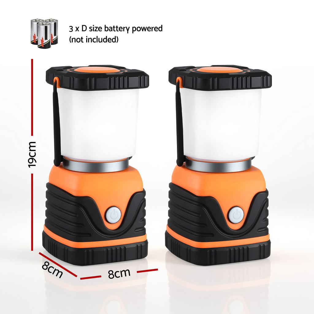 Weisshorn 2-Pack LED Camping Lanterns, 1000LM Super Bright Waterproof Portable Emergency Tent Lights