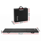 Everfit Gymnastics Mats Folding Exercise Floor Mat Portable 3 Fold Tumbling Mat Black