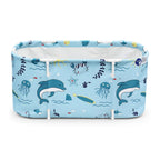 Weisshorn Foldable Bathtub PVC Spa Bucket Inflatable Cushion 114x62cm Blue