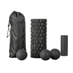 Everfit Foam Roller Set 4 in 1 Grid High Density Massager for Deep Tissue Trigger Point Myofascial Release Back Pain Muscle Recovery Gym Home Fitness Equipment with Storage Bag Supports 150kg