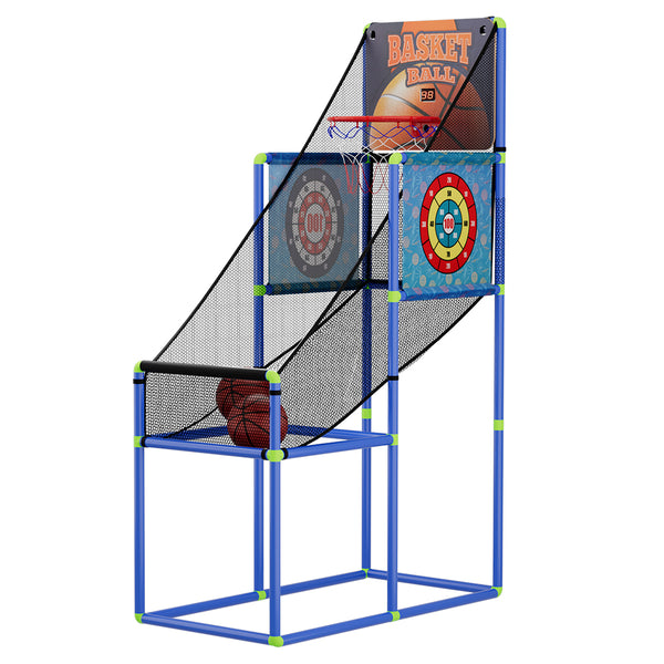 Adjustable Arcade Game Basketball Electronic Scorer for Kids - Blue