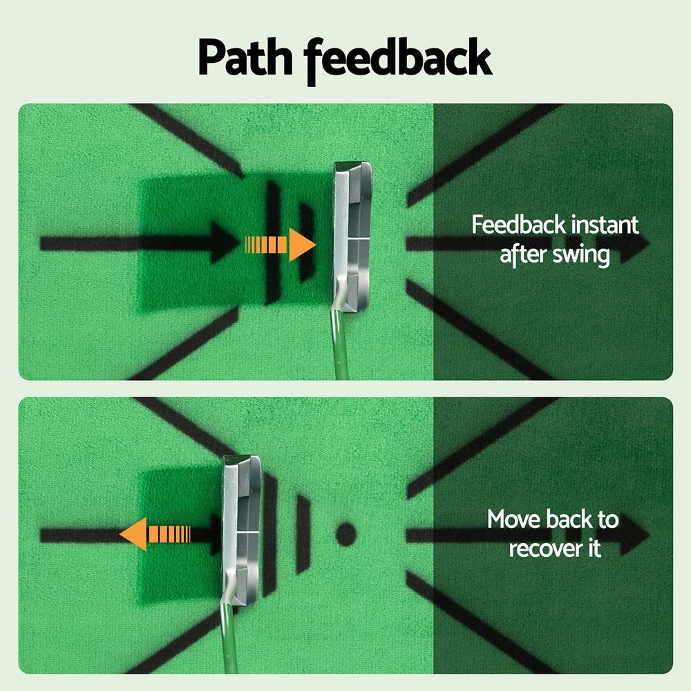 Everfit Golf Hitting Mat Training Swing Path Feedback Detection Batting 44x33cm