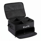 Everfit Golf Trunk Organizer for Car, 2-Tier Golf Storage Bag with Ventilated Shoe Compartment Black
