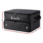 Everfit Golf Trunk Organizer for Car, 2-Tier Golf Storage Bag with Ventilated Shoe Compartment Black