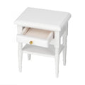 Dollhouse Bedside Table with Wooden Miniature Furniture