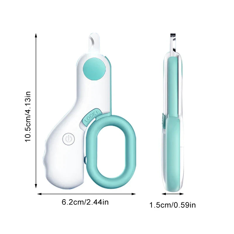 Pet Nail Clipper LED Light Grooming Scissors