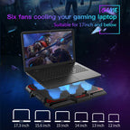 Laptop Cooling Pad 17 Inch Gaming Six Fan LED
