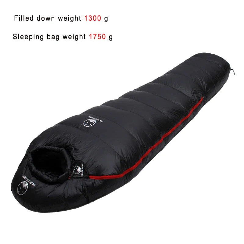 Outdoor Sleeping Bag with Goose Down Warm Waterproof