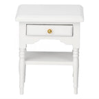 Dollhouse Bedside Table with Wooden Miniature Furniture
