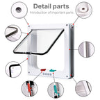 Pet Door Locking 4 Way ABS Cat Dog Flap