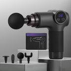 Everfit Massage Gun 8 Speed 4 Heads Vibration Muscle Massager Chargeable Black
