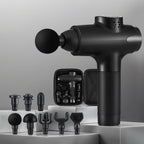 Everfit Massage Gun 30 Speed 8 Heads Vibration Muscle Massager Chargeable Black