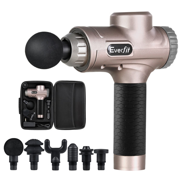 Massage Gun 30 Speed 6 Heads (Gold)