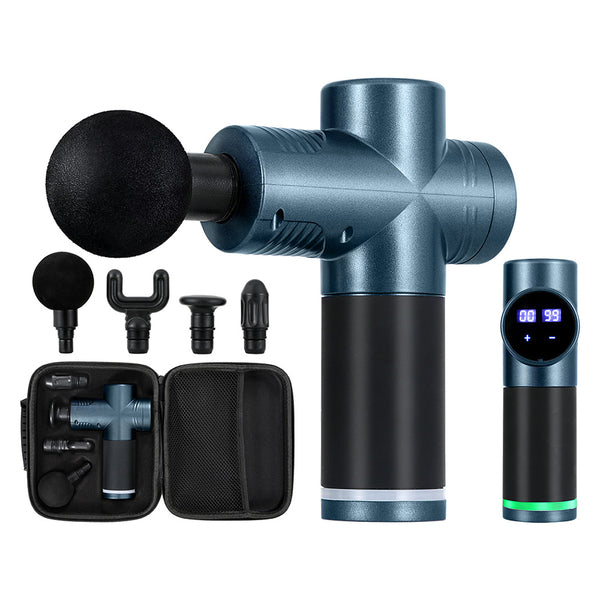 30 Speed Massage Gun 4 Heads  (Blue)