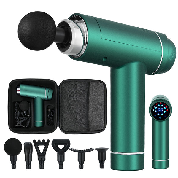 Massage Gun 30 Speed 6 Heads  (Green)