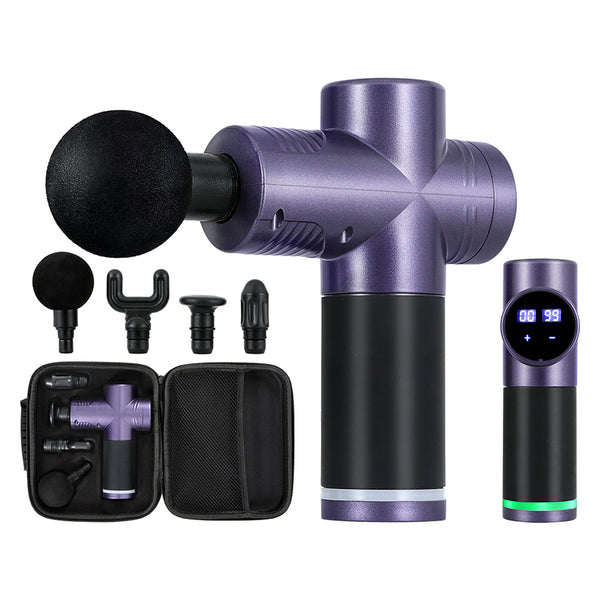 30 Speed Massage Gun 4 Heads  (Purple)