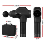 Everfit Massage Gun 30 Speed 8 Heads Chargeable Black