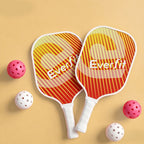 Everfit Pickleball Paddle Set Fibreglass Racquet Honeycomb Core With Bag Orange