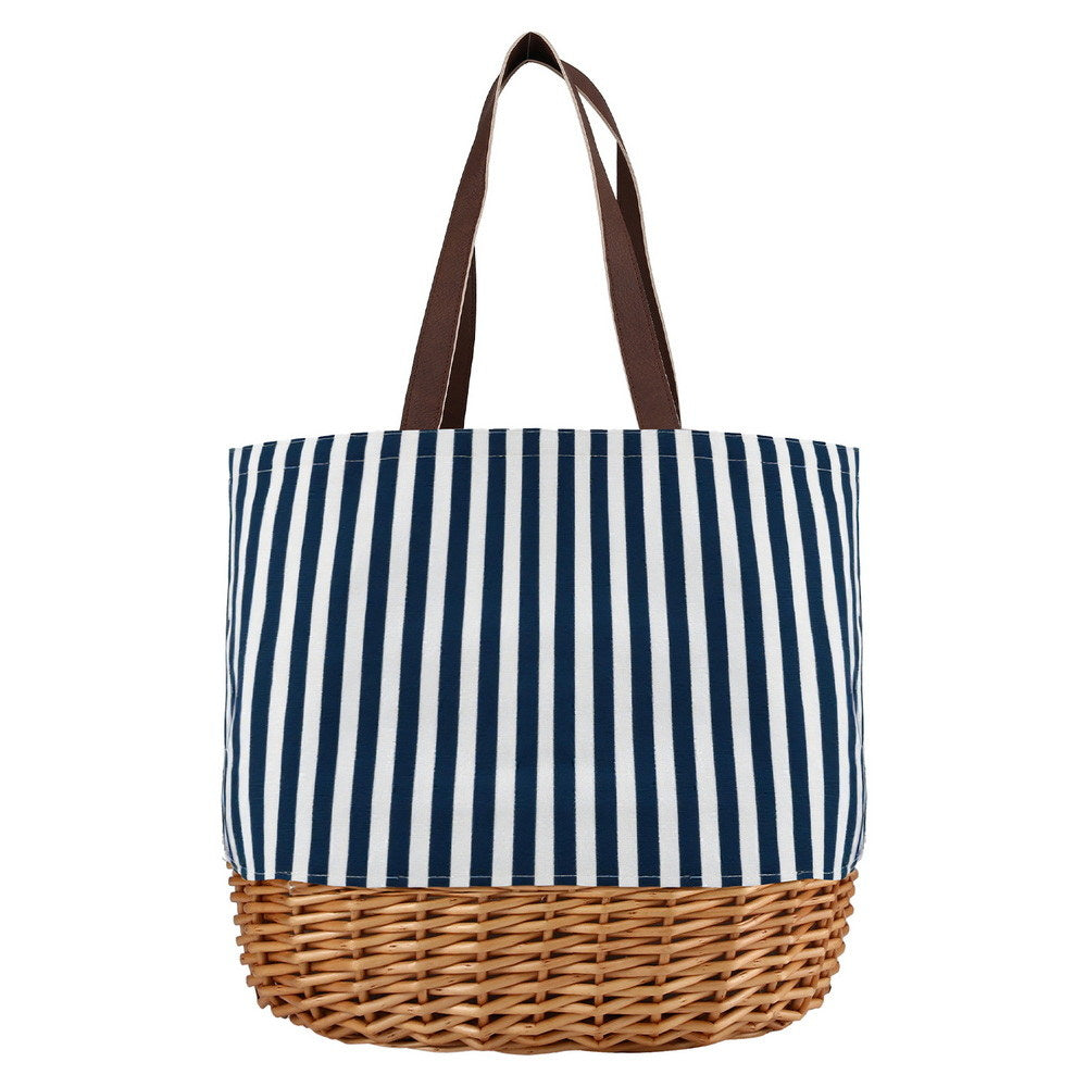 Alfresco 4 Person Picnic Basket Bag Set Wooden Blanket Cooler Outdoor Insulated