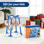 Keezi Kids Basketball Hoop with 4 balls Ring Toss Sports Pool Toys Blue