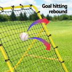 Everfit Baseball Soccer Net Rebounder Football Goal Net Sports Training Aid Yellow