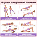 Everfit Pilates Ring Set for Women, 15pcs Home Workout Pilates Equipment with Ring, Ball, Yoga Socks, D-Ring etc. Pilates Starter Kit for Strength, Toning and Flexibility Purple