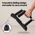 Everfit Pull Up Bar Chin Up Grips Foldable Doorway Gym Portable Black
