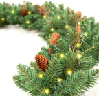 Christmas Wreath with Rattan and Vine Lights