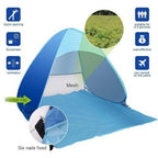 Beach Tent Automatic  with  Pop Up Sun Shelter