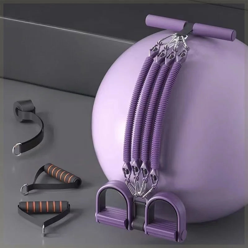 Multi-Functional Resistance Pedal Tension Rope (Purple)