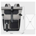 Backpack with Waterproof Nylon Roll on Top