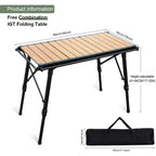 IGT Camping Table with Folding Aluminum Grill