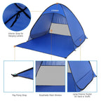 Beach Tent Pop Up with Lightweight UV Protection