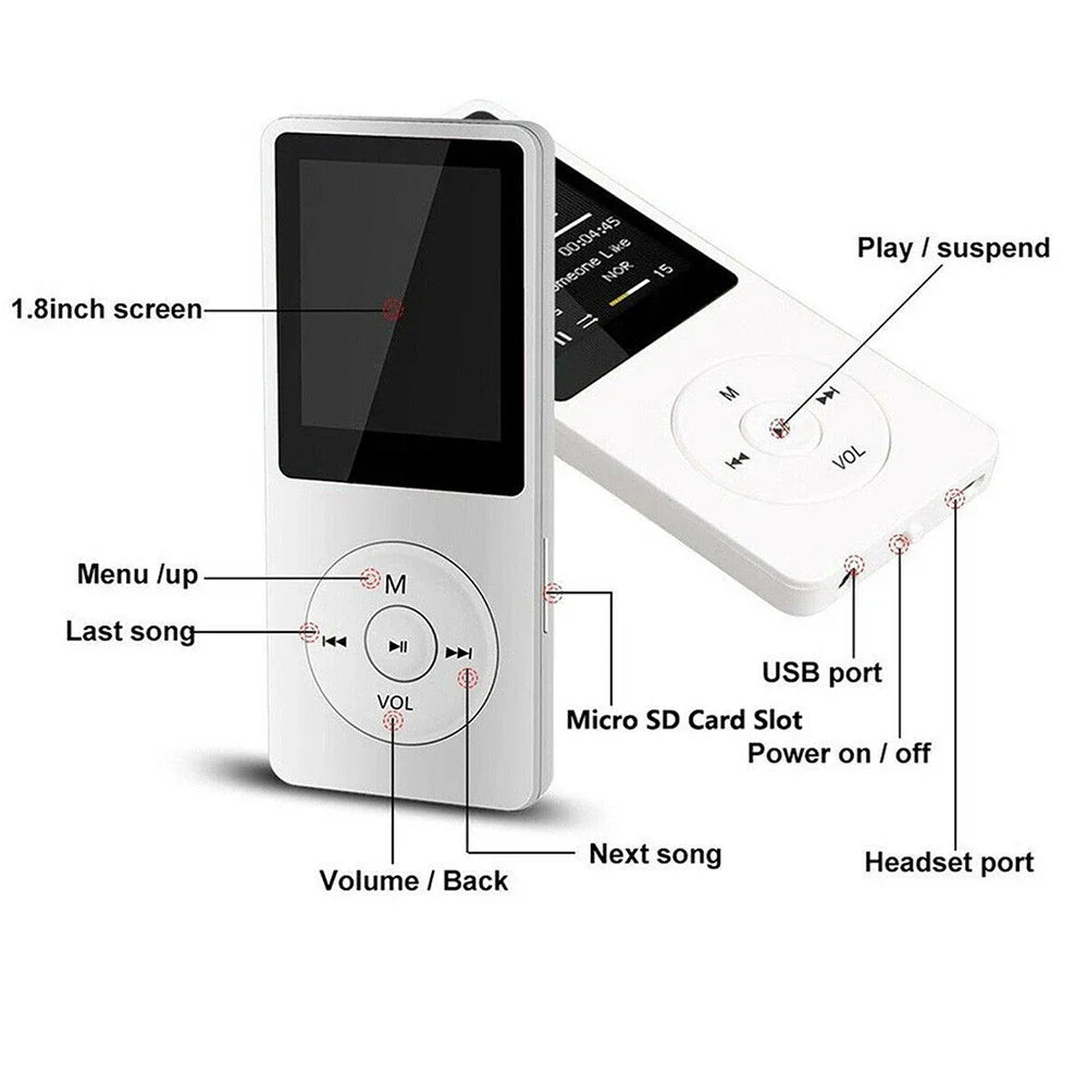 Portable Mini MP3 Player Bluetooth Music Recorder Walkman