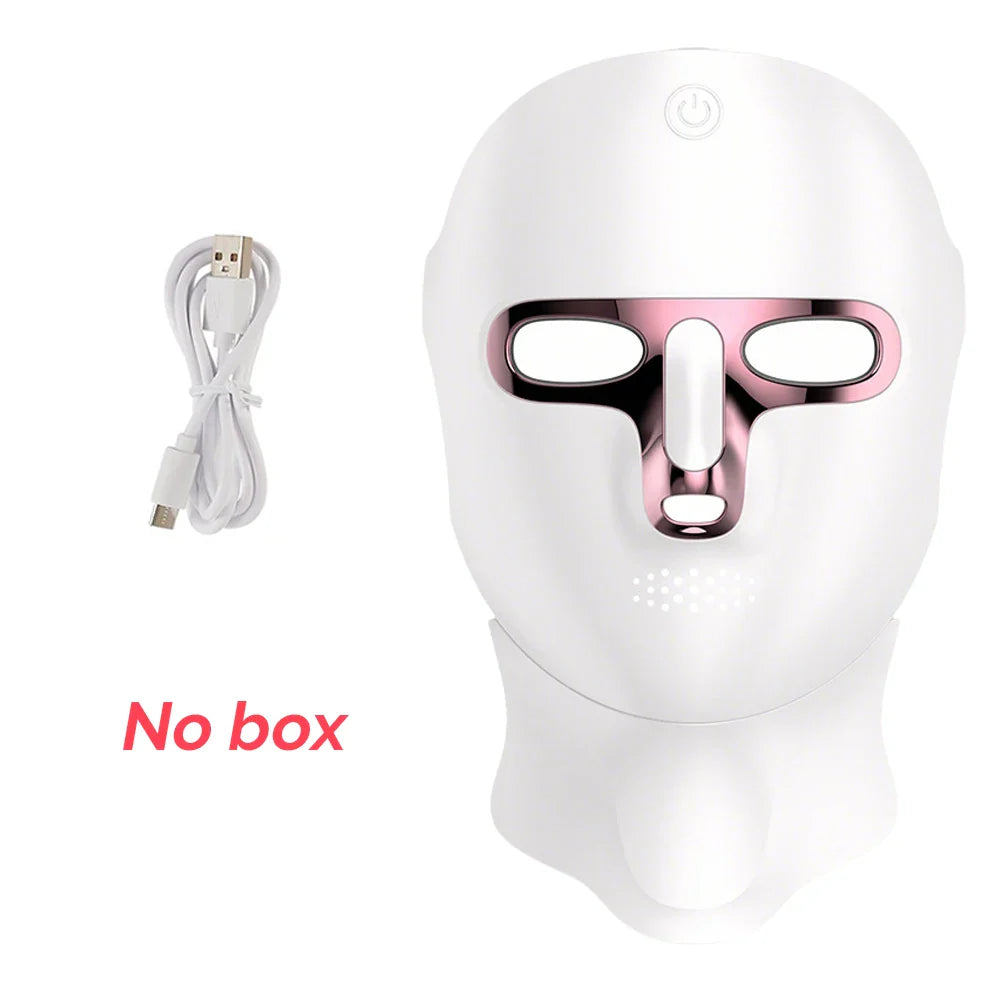LED Facial Mask with Classic 7-Color Face Rejuvenation (No Box)