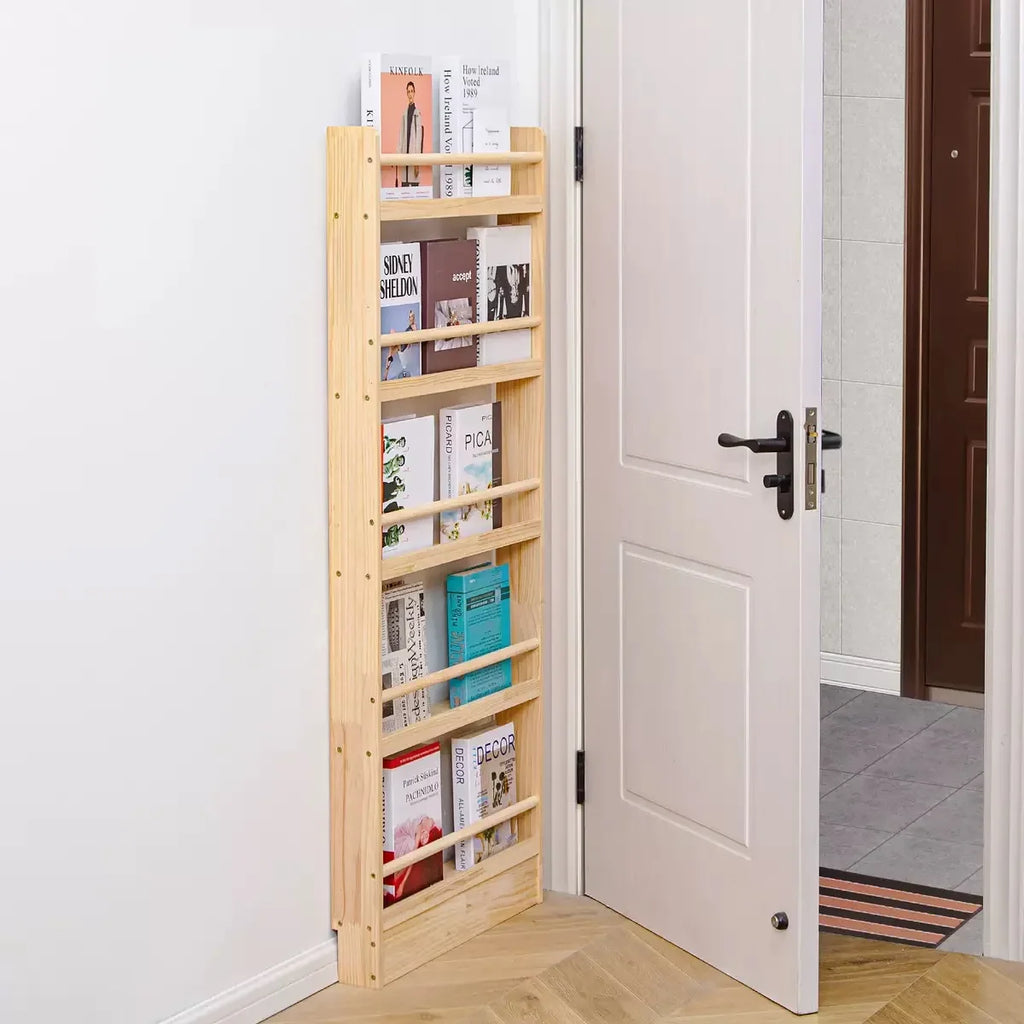 Bookshelf Solid Wood Modern Storage Rack