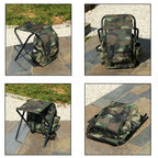 Backpack with Portable Folding Chair