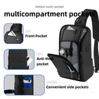 Men Crossbody Bag with USB Waterproof Travel Sling