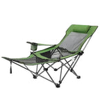 Portable Camping Folding Chair with Reclining Footrest