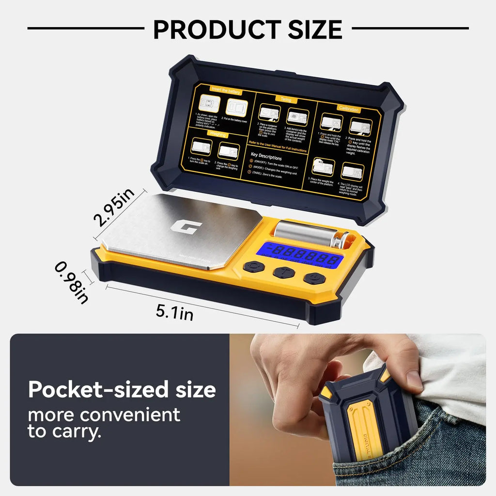 Digital Pocket Scale with High Precision 300g Portable