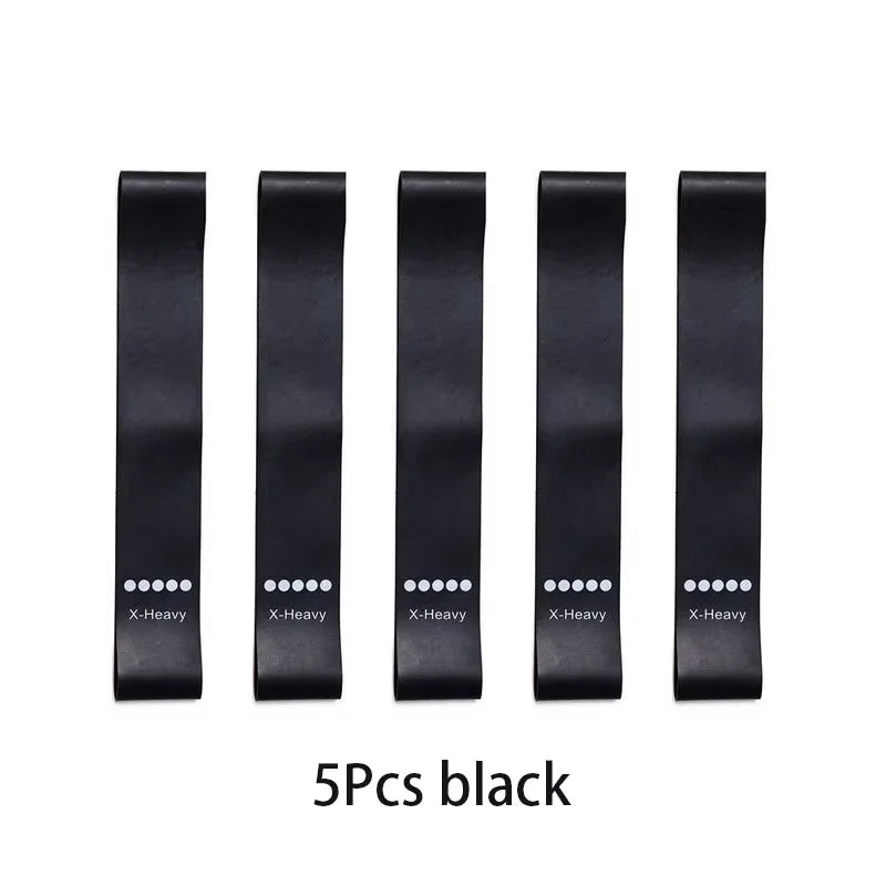 5-Level Resistance Workout Bands Set (Black)
