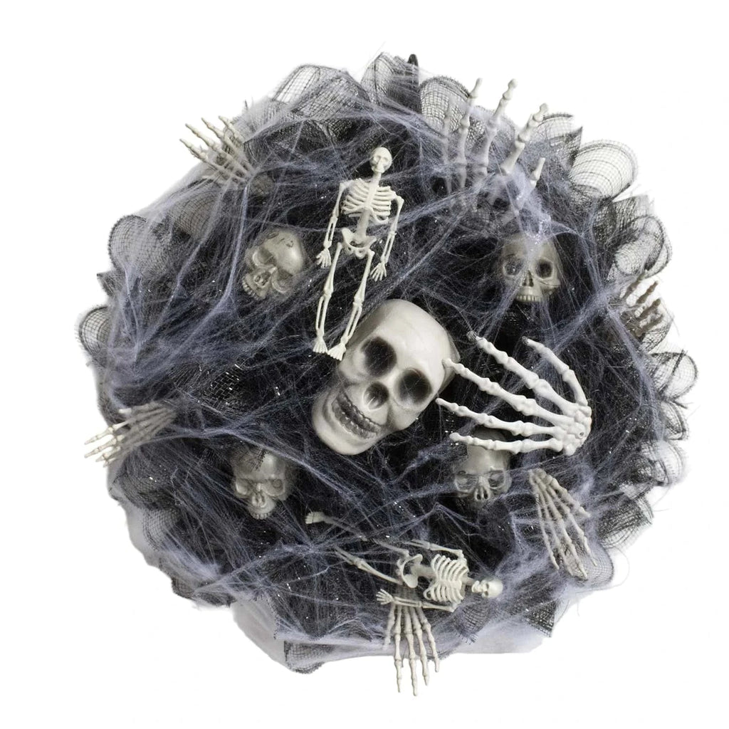 Best Halloween Wreath Skeleton Spider Web Black | Buy Online at Furniture Things Australia