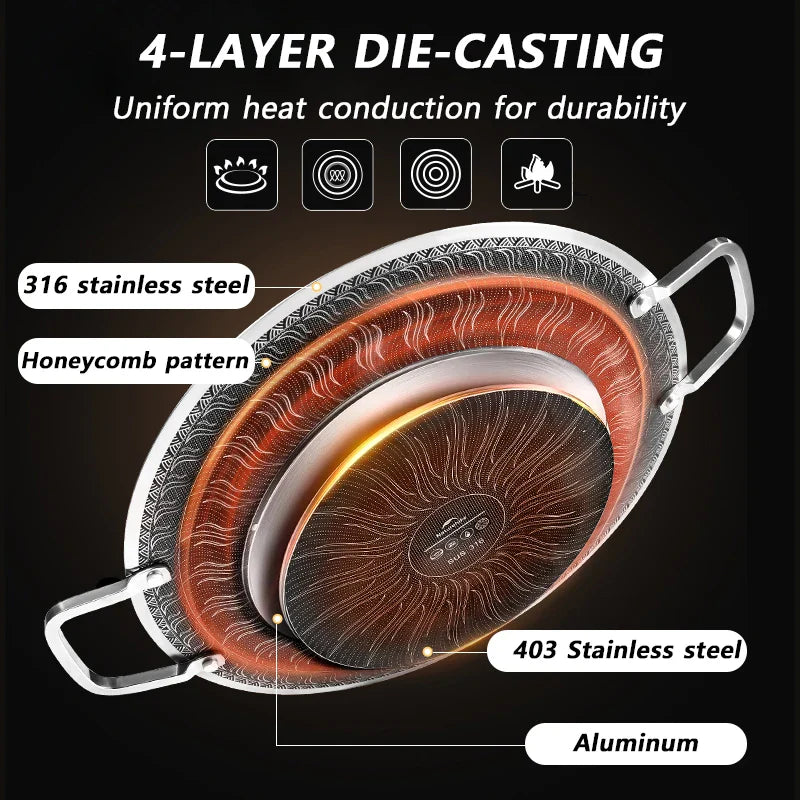 Camping Non Stick Folding Grill Pan