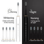 High-frequency sonic toothbrush with 6 modes (White)