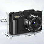 Digital Camera 64MP 4K Vlog Flip Screen WiFi Zoom