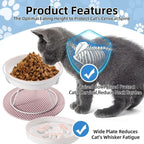 Cat Dog Feeder Bowl Raised Ceramic Slow Eating