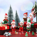 Christmas Elf Dolls with Mini Plush Set (6pcs)