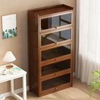 Bookshelf Storage Cabinet with Flip Doors
