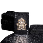 Poker Cards Waterproof PVC Black Rose Deck
