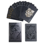 Poker Cards Waterproof PVC Black Rose Deck